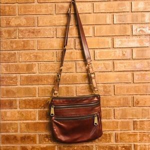 Fossil Explorer Crossbody Leather Bag